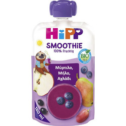 Hipp Smoothie Βιολογικό Βρεφικό Ρόφημα Μύρτιλο Μήλο & Αχλάδι 12m+ Χωρίς Ζάχαρη 120ml