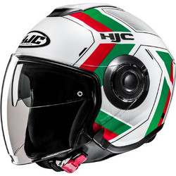 HJC i40N Velu MC41 White Green Red Κράνος Μηχανής Jet 1250gr