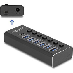 DeLOCK 64326 USB Hub 3.0 USB-C με 7 Θύρες USB-A / USB-C & Εξωτερική Παροχή Ρεύματος