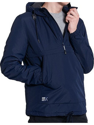 Ice Tech Ανδρικό Μπουφάν Χειμωνιάτικο Pullover Navy Μπλε G-715