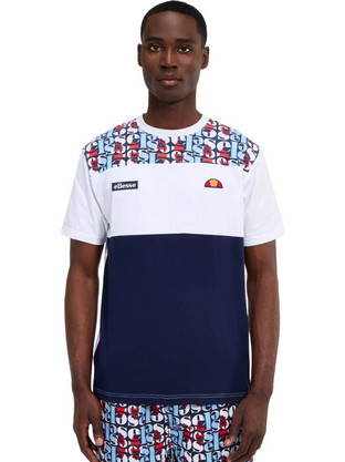 Ellesse Block AOP Ανδρικό Αθλητικό T-Shirt Πολύχρωμο SHZ22140-657