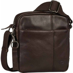 Camel Active Δερμάτινη Ανδρική Τσάντα Ώμου / Χιαστί Καφέ 410-601-29