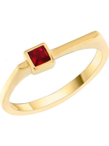 MetronGold Γυναικείο Δαχτυλίδι Ροζέτα από Xρυσό 14K με Ρουμπίνι GO58889