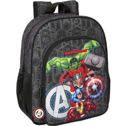 Safta The Avengers Vendetta Σχολική Τσάντα Πλάτης Δημοτικού Μαύρη S4311685