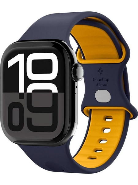 Spigen Nano Pop Λουράκι Σιλικόνης Blueberry Navy / Yellow (Apple Watch 38 / 40 / 41 / 42mm)