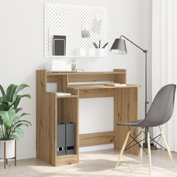 vidaXL Γραφείο Ξύλινο με Βιβλιοθήκη 97x45x90cm 875241