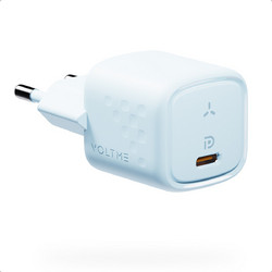 Voltme Revo 30 Mini C Φορτιστής χωρίς Καλώδιο με Θύρα USB-C 30W Quick Charge 3.0 & Power Delivery Blue