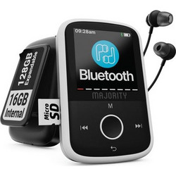 Majority Go MP3 Player 16GB με Οθόνη 1.5" Bluetooth & Ραδιόφωνο Μαύρο