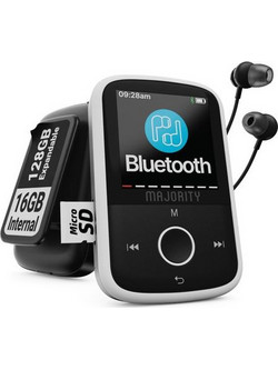 Majority Go MP3 Player 16GB με Οθόνη 1.5" Bluetooth & Ραδιόφωνο Μαύρο