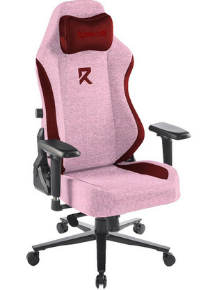 Redragon C505P Καρέκλα Gaming Υφασμάτινη με Ρυθμιζόμενα Μπράτσα Ροζ Μαύρη 28.16.0005