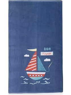 Nef-Nef Bon Voyage Παιδική Πετσέτα Θαλάσσης Μπλε 70x120cm 037735