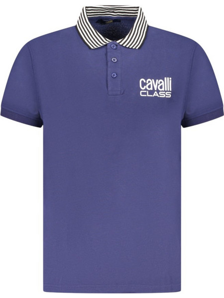 Cavalli Class Ανδρική Μπλούζα Polo Κοντομάνικη Μπλε TXT64E-KB002-04551