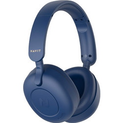 Havit H655BT Ενσύρματα & Ασύρματα Bluetooth Ακουστικά Over Ear με Noise Cancelling Μπλε