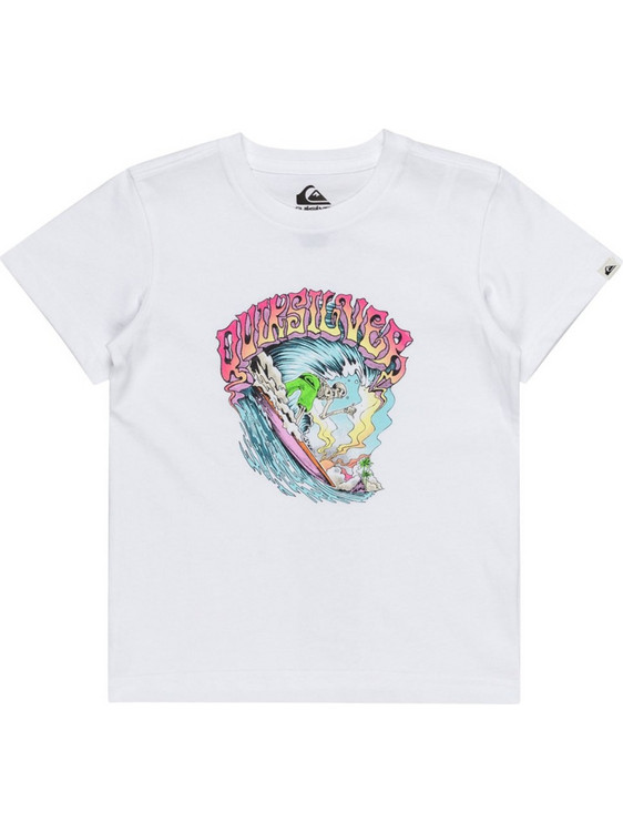 Quiksilver Παιδικό T-Shirt Κοντομάνικο Λευκό Φούξια EQKZT03563-WBB0