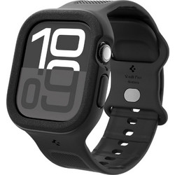 Spigen Caseology Vault Pro Θήκη Σιλικόνης με Λουράκι για Apple Watch 10 42mm Μαύρη