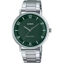 Casio Ανδρικό Ρολόι Χρονογράφος με Ασημί Μεταλλικό Μπρασελέ MTP-VT03D-3BDF