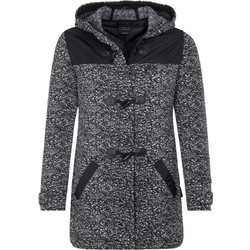 Jack Wolfskin Γυναικείο Μοντγκόμερι Μάλλινο με Κουκούλα Ανθρακί 1706591-7544