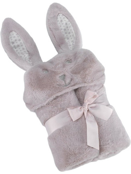 MORA PomPon Rabbit Κουβέρτα Αγκαλιάς Fleece 75x95 Σάπιο Μήλο