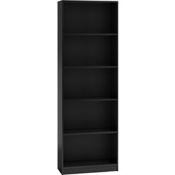 Topeshop R40 Βιβλιοθήκη 40x30x182cm Μαύρη