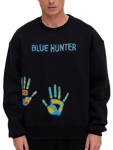 Blue Hunter X-Ray Ανδρικό Φούτερ Μαύρο 113111201