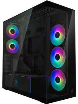 Arctic Xtender VG Mirror Black Midi Tower Κουτί Υπολογιστή RGB με Πλαϊνό Παράθυρο