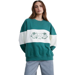 24colours Γυναικείο Φούτερ Oversized Βεραμάν Άσπρο 50803B