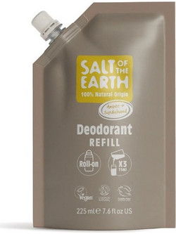 Salt of the Earth Amber & Sandalwood Φυσικό Αποσμητικό Roll On Refill Χωρίς Αλουμίνιο 225ml