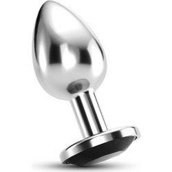 Crushious Bijou Small Πρωκτική Σφήνα Diamond Plug 7cm Ασημί Μαύρη
