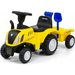 Milly Mally New Holland T7 Ποδοκίνητο Παιδικό Τρακτέρ με Καρότσα Κίτρινο