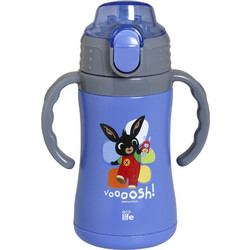 Ecolife Bing Thing Παιδικό Παγούρι Θερμός Ανοξείδωτο με Καλαμάκι Μπλε 300ml