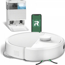 iRobot Roomba Plus 405 Combo White Σκούπα Ρομπότ για Σκούπισμα & Σφουγγάρισμα με Wi-Fi