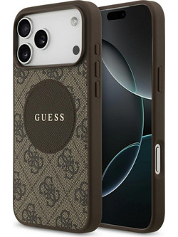 Guess Circle Classic Logo MagSafe Back Cover Brown (iPhone 17 Pro Max)