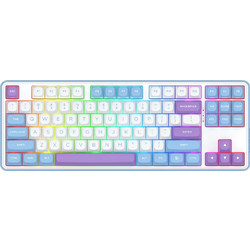 Redragon Star Blade K707 Pro Ασύρματο Μηχανικό Gaming Πληκτρολόγιο TenKeyLess με Custom Mint Mambo Διακόπτες RGB White