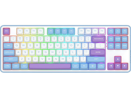 Redragon Star Blade K707 Pro Ασύρματο Μηχανικό Gaming Πληκτρολόγιο TenKeyLess με Custom Mint Mambo Διακόπτες RGB White