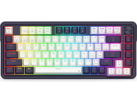 Redragon Geb K673 Pro Ασύρματο Μηχανικό Gaming Πληκτρολόγιο TenKeyLess με Custom Red Διακόπτες RGB Black White