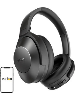 Earfun Wave Life HP201 Ασύρματα Bluetooth Ακουστικά Over Ear με Noise Cancelling Μαύρα