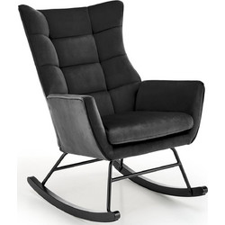 PoliHome Κουνιστή Πολυθρόνα Μαύρη Alto 162871499