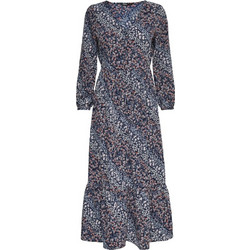 Only Midi Καθημερινό Φόρεμα Floral Κρουαζέ Μπλε 15249073