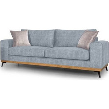 PoliHome Τριθέσιος Καναπές Γαλάζιος 225x93x100cm 162872429