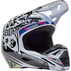 Fox Racing V1 Image Cosmo Black White Κράνος Μηχανής Motocross