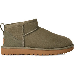 UGG Ultra Classic Mini Γυναικεία Μποτάκια Suede Χακί με Γούνα 1116109-63K4