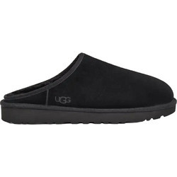 UGG Δερμάτινες Χειμερινές Ανδρικές Παντόφλες με Γούνα Μαύρες 1129290-BLK