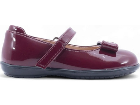Love4shoes Juliet Παιδικές Μπαλαρίνες Λουστρίνι με Σκρατς Μπορντό LOVE4SHOES