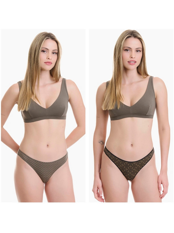 Walk Γυναικεία Brazil Χακί 2Pack W2018-39