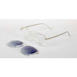 Empire TJ2183 C5 Ανδρικός Σκελετός Γυαλιών Οράσεως με Clip-On Κοκάλινος Διαφανής