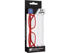 EyeLead Ε224 Γυαλιά Πρεσβυωπίας +4.00 Κοκάλινα Κόκκινα Άσπρα 1+1 Δώρο
