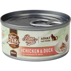FISI Pure Meat Adult with Chicken & Duck in Broth 80gr