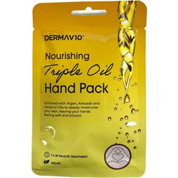 Derma V10 Triple Oil Nourishing Ενυδατική Μάσκα Χεριών