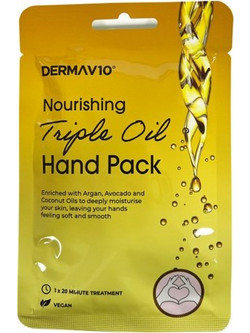 Derma V10 Triple Oil Nourishing Ενυδατική Μάσκα Χεριών