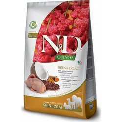 Farmina N&D Quinoa Grain Free Skin & Coat Medium & Maxi Adult with Quail, Quinoa, Coconut & Turmeric 7kg